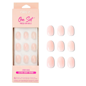 Orly press-on nails French tip First Kiss extra short round for classic elegance