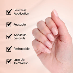 Orly press-on nails square shape First Kiss extra short round for versatile style