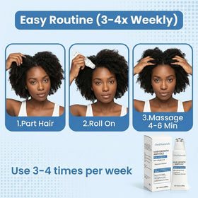 Orrenaturals Hair Revival Ampoule in a routine setup, suggesting weekly care.