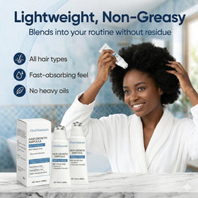 Orrenaturals Hair Revival Ampoule packaging shown, 50ml travel-friendly bottle.