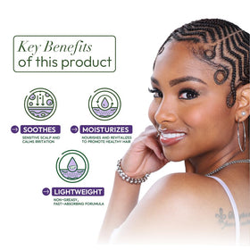 ORS Olive Oil Braidzone applying on braids for soothing scalp relief