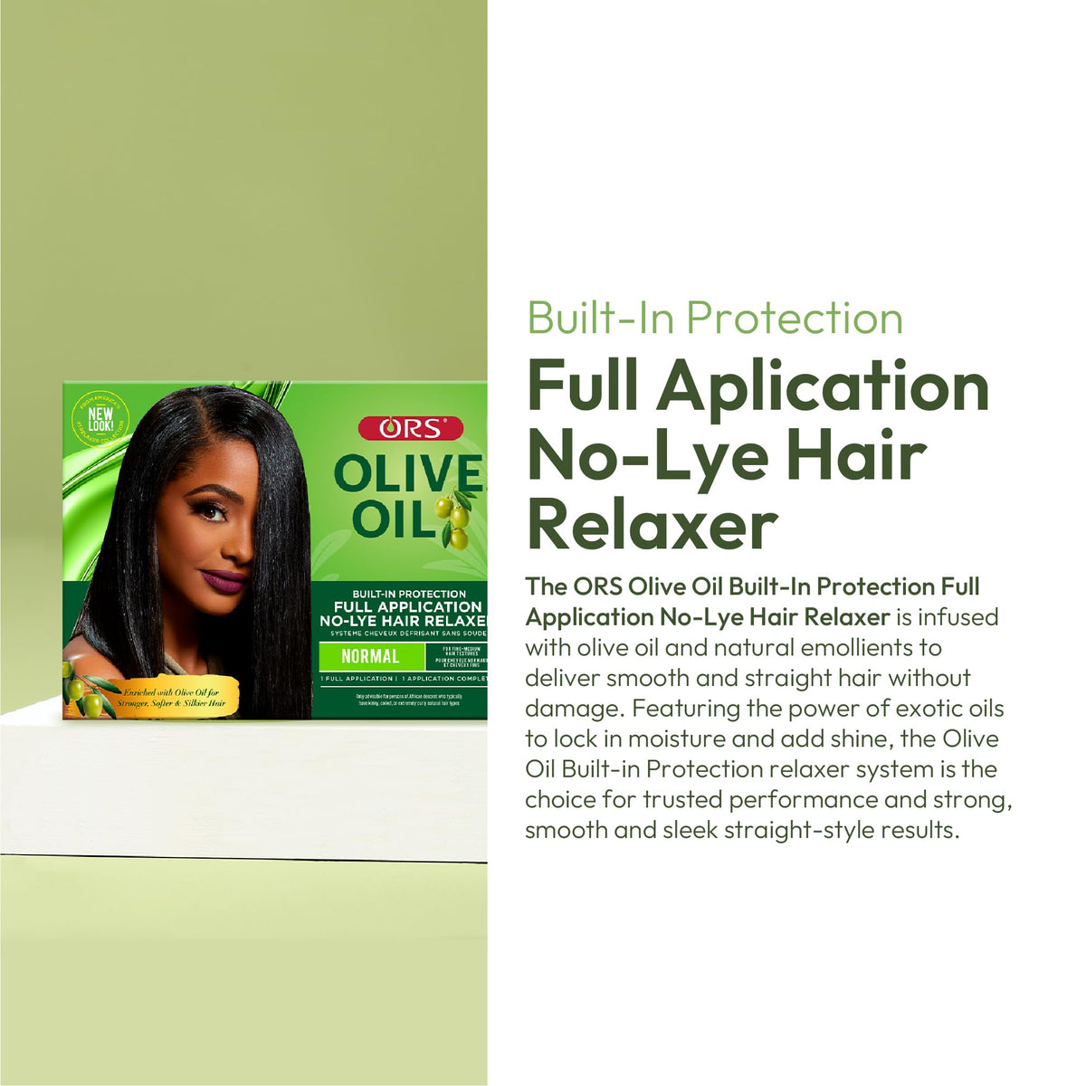 Creamy ORS relaxer application texture for smooth, even coverage