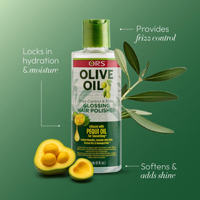 ORS Olive Oil Glossing Polisher adds lasting shine and moisture.