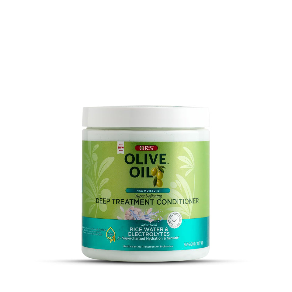 ORS Olive Oil Max Moisture conditioner bottle delivering rich hydration for hair