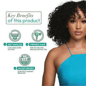 Ingredients photo showcases rice water, olive oil, electrolytes for nourishing moisture