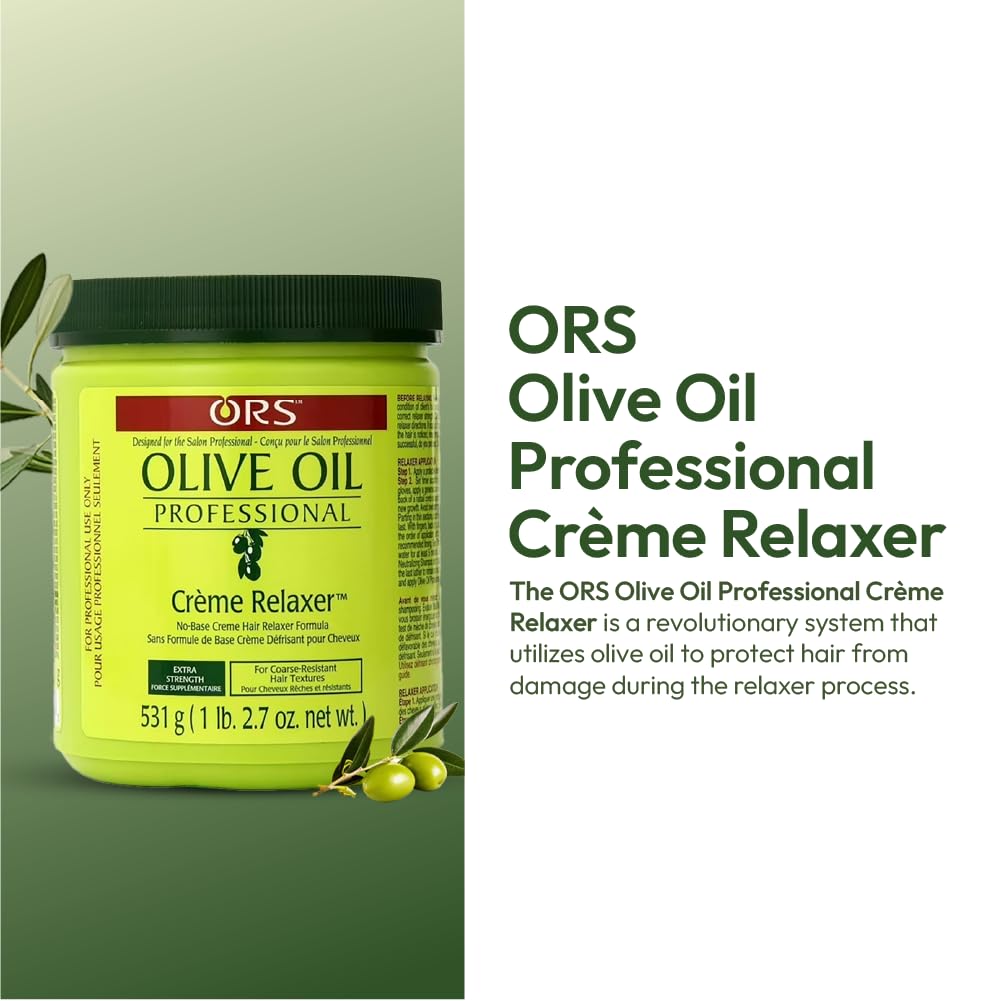 ORS Olive Oil Professional Creme Relaxer in use for easier application
