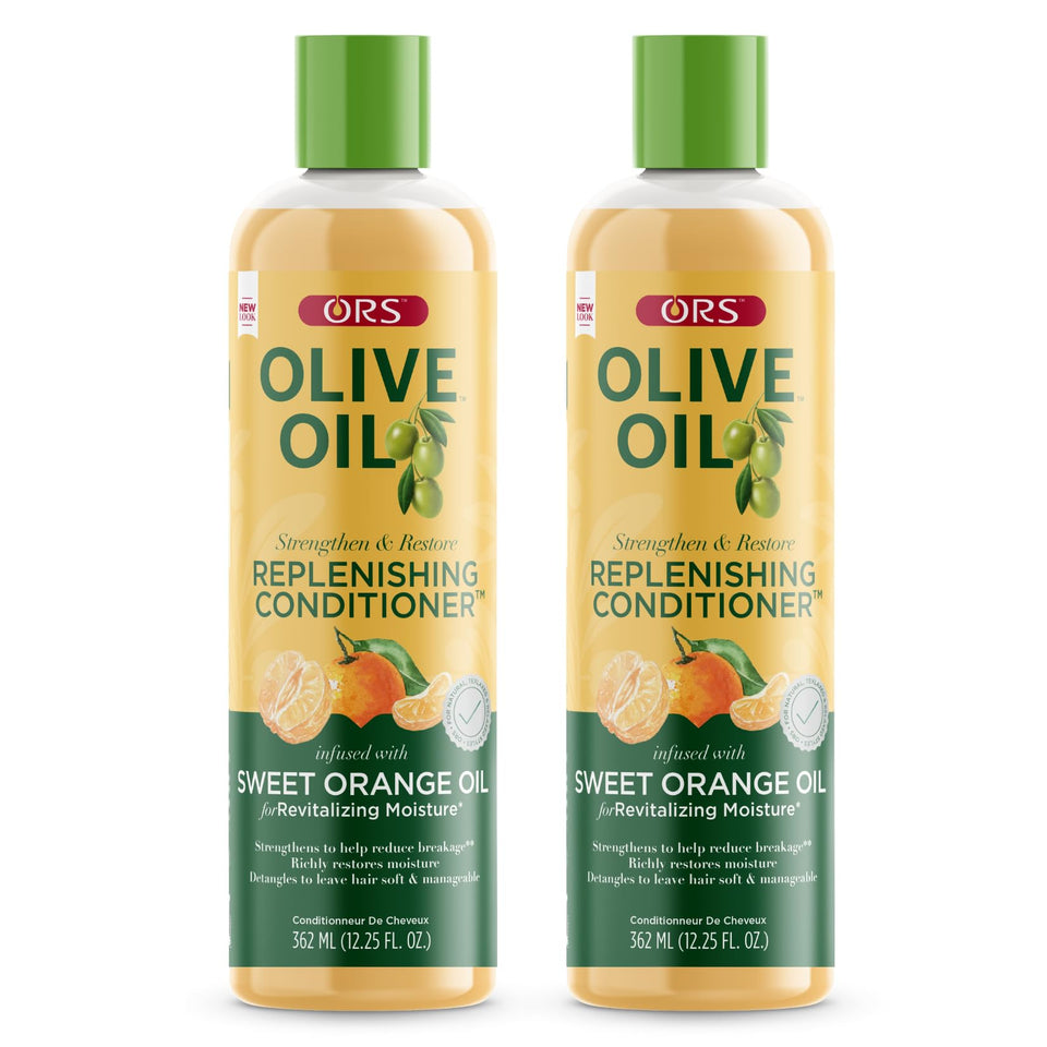 ORS Olive Oil Strengthen Nourish conditioner bottle for deep moisture and shine
