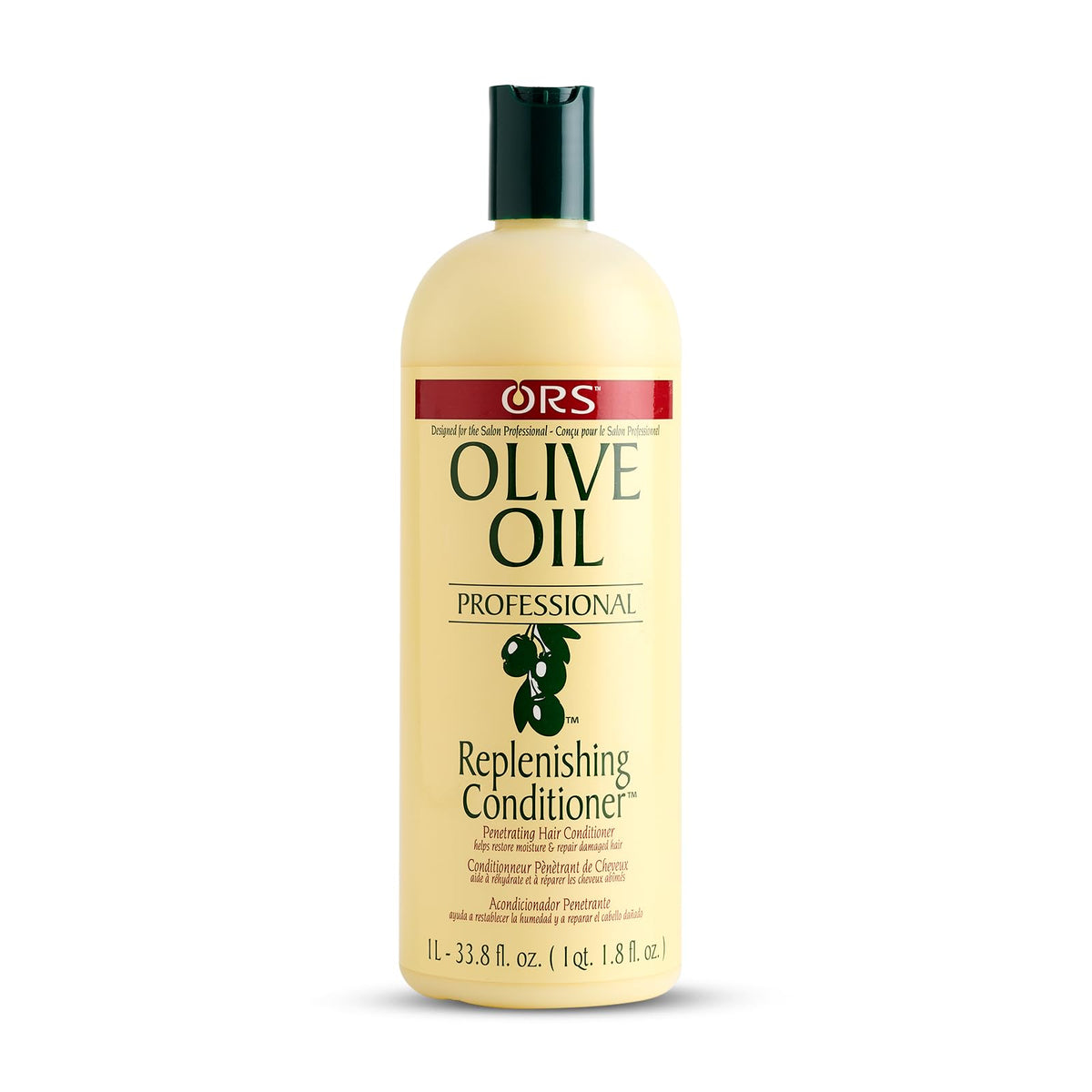 ORS Organic Root Stimulator bottle delivers deep hydration with olive oil and silk protein.