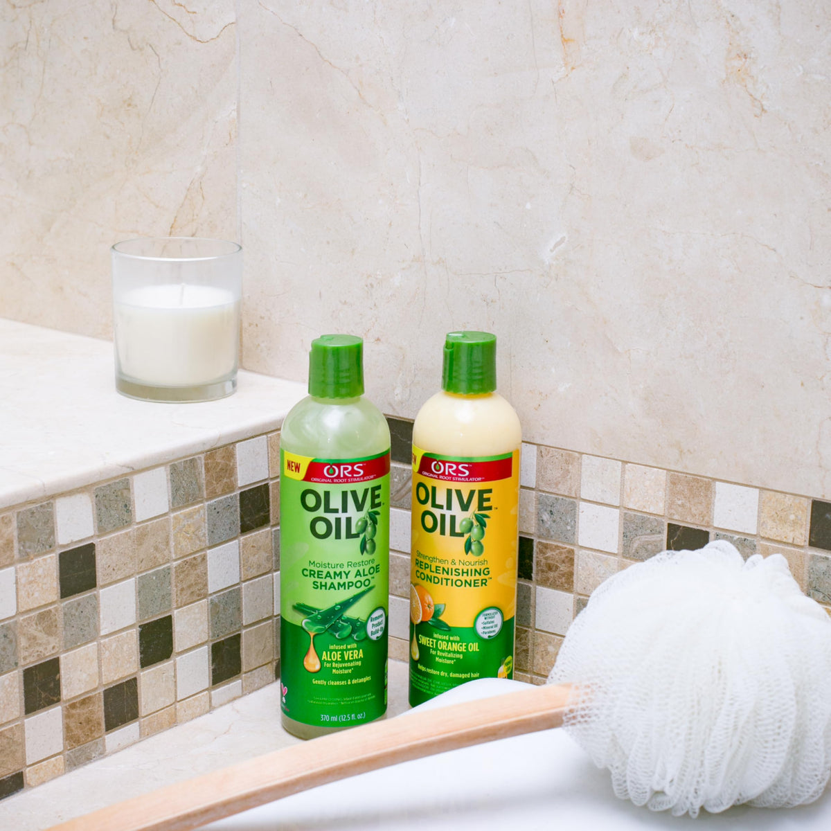 ORS Strengthen Nourish conditioner application for smoother, manageable hair