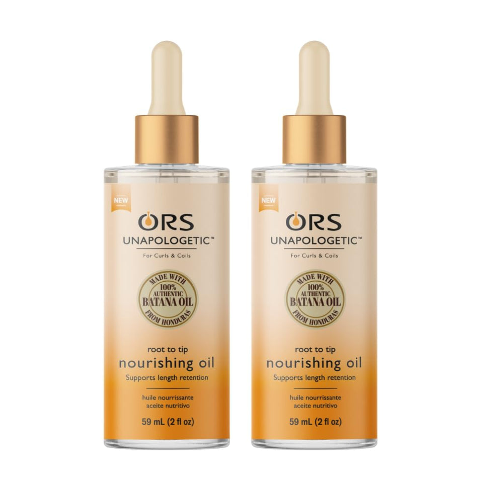 ORS Unapologetic Oil bottle pour for quick curl nourishment