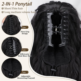 ORSUNCER curly extension in soft synthetic fibers that resemble natural hair.