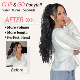 ORSUNCER curly ponytail extension – easy clip-on attachment for quick styling