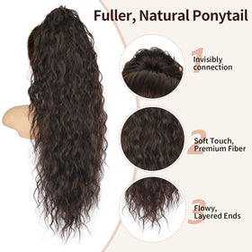 ORSUNCER dark brown ponytail clip – secure claw design keeps hair in place