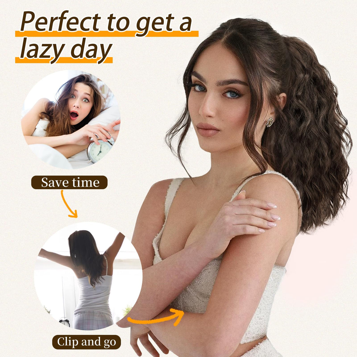 ORSUNCER premium synthetic fibers feel soft and safe against the hair.
