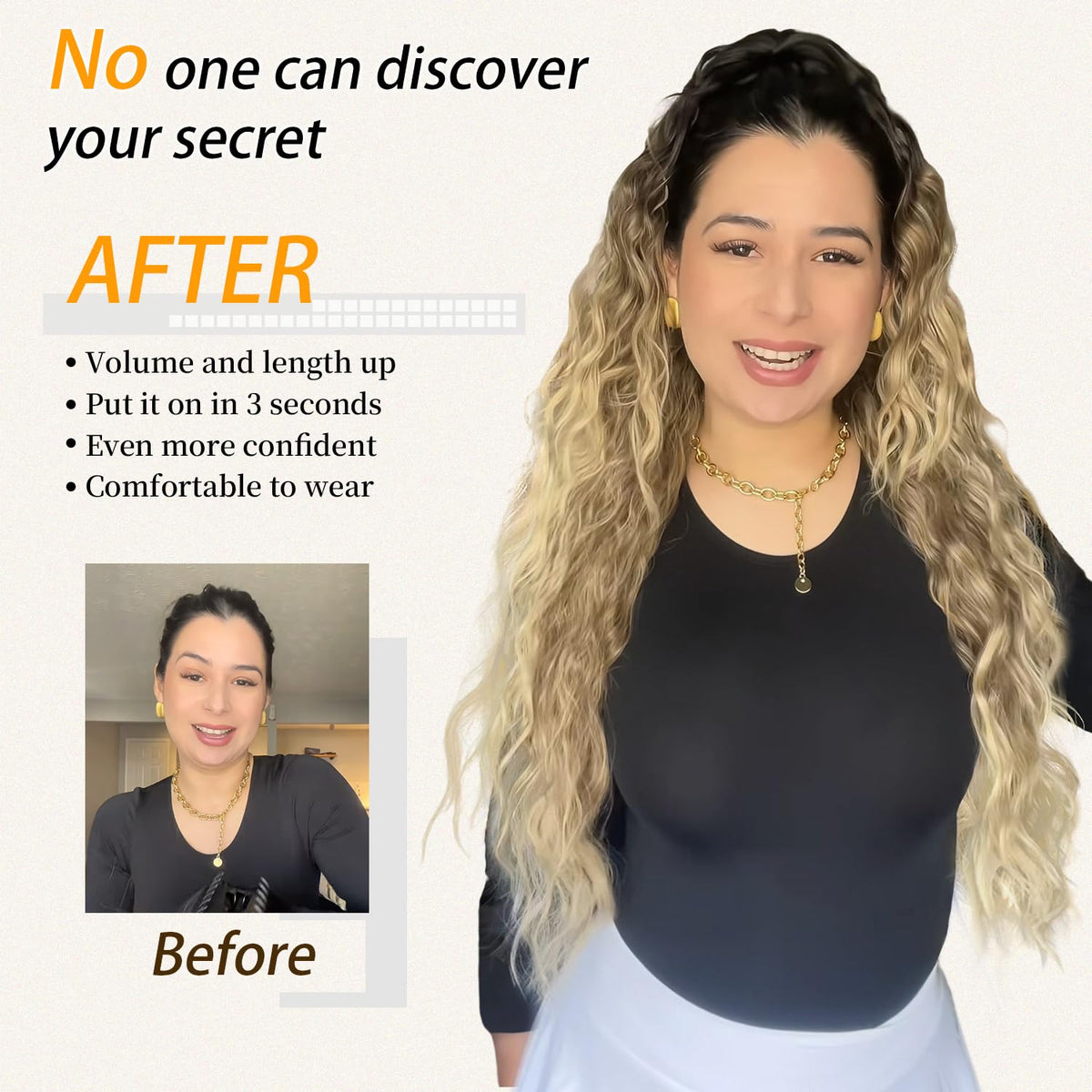 Colorful black-root to blonde-ombre ponytail for bold style by ORSUNCER.