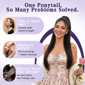 ORSUNCER Ponytail worn with everyday outfits for versatile styling.