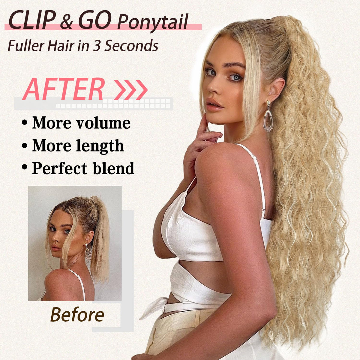 ORSUNCER ponytail fiber swatch soft texture highlights realistic shine and comfortable touch.