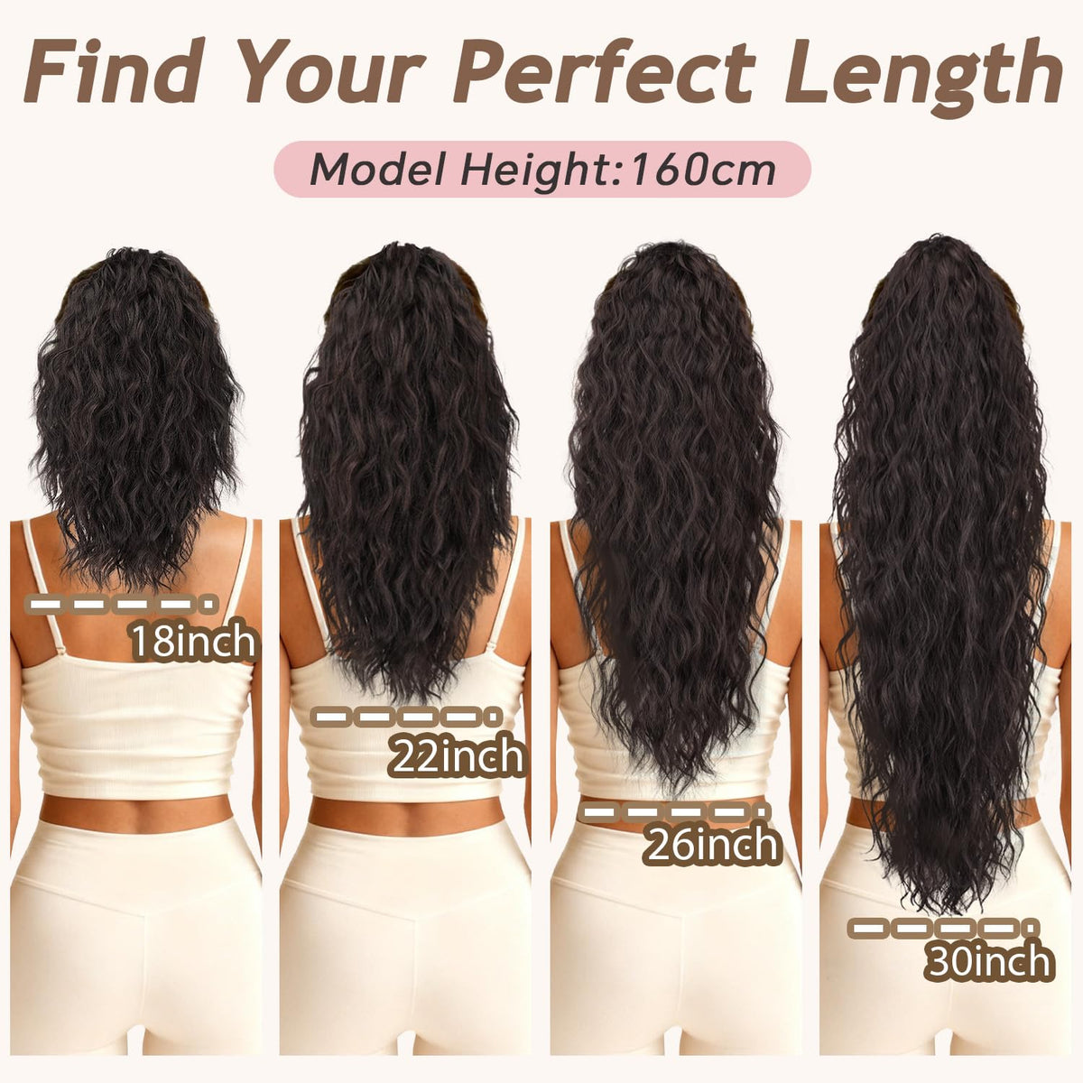 Unboxed ORSUNCER ponytail extension in ombre packaging ready to wear