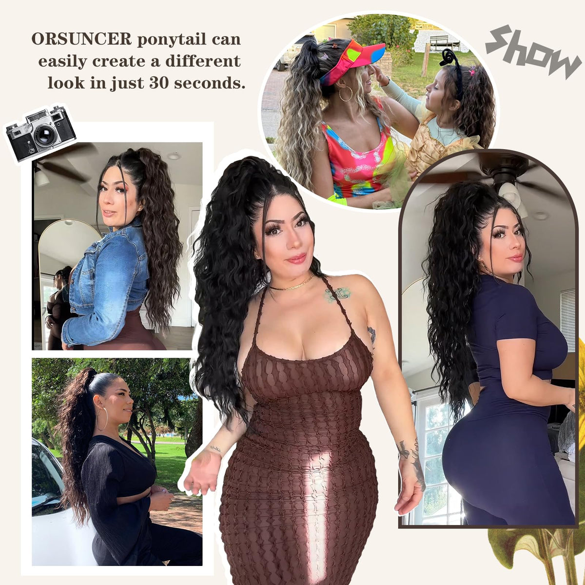 ORSUNCER Ponytail style ideas for casual to formal looks.