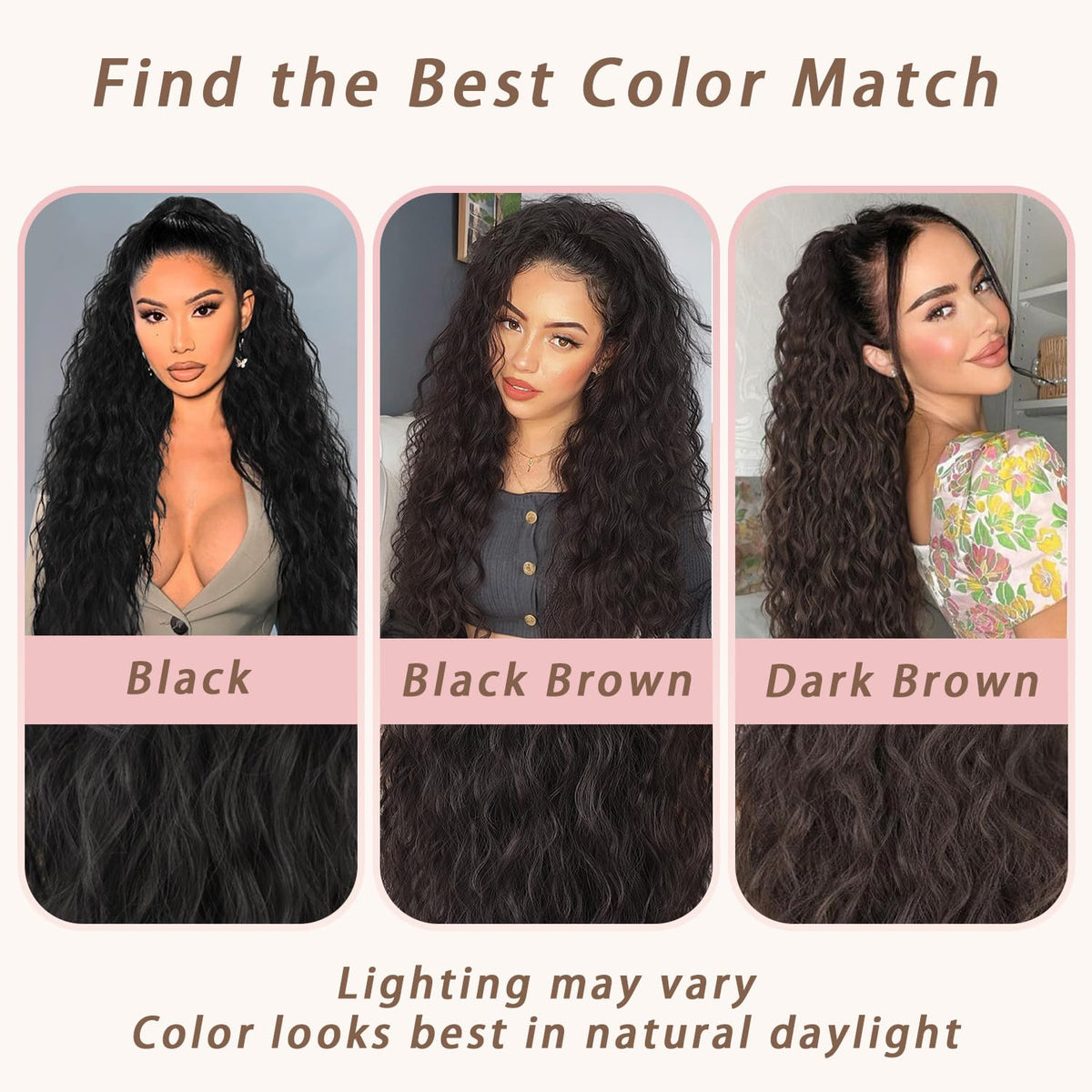 ORSUNCER curl-rich ponytail – adds volume for parties and photos
