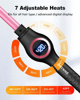 ORYNNE 360° swivel cord prevents tangling during styling.