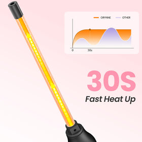 ORYNNE dual-voltage travel-ready wand works worldwide for styling on the go.