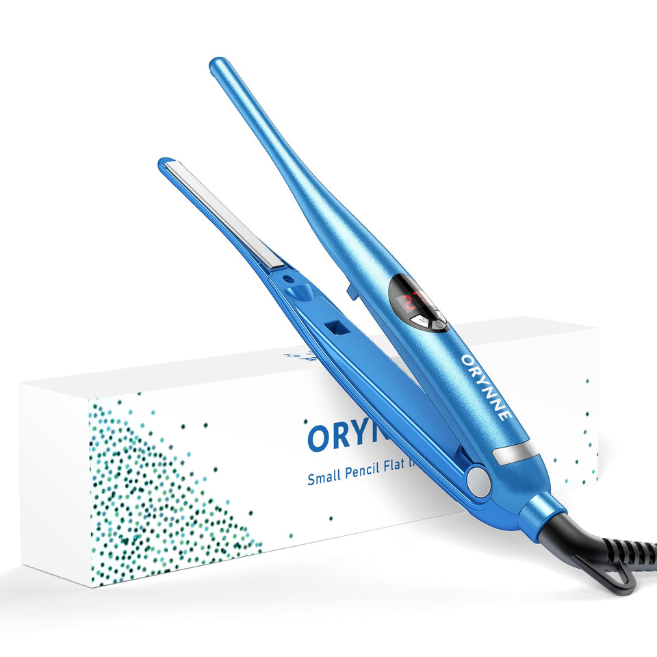 ORYNNE small flat iron for precise short-hair edge styling.