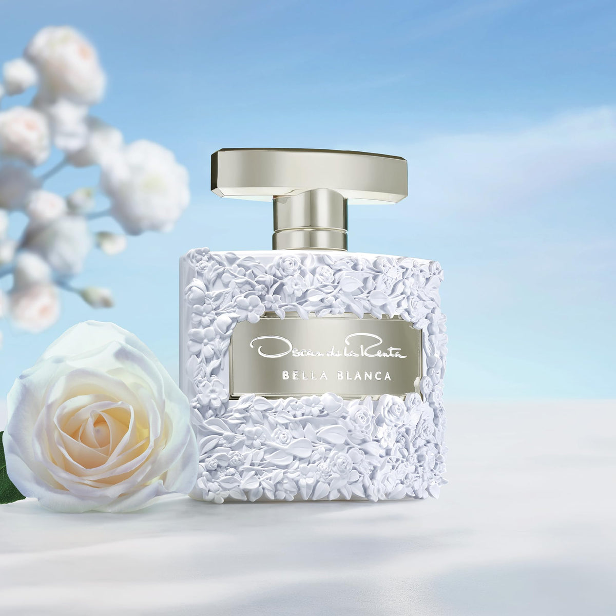 Bella Blanca's sandalwood base lingers softly after wear.