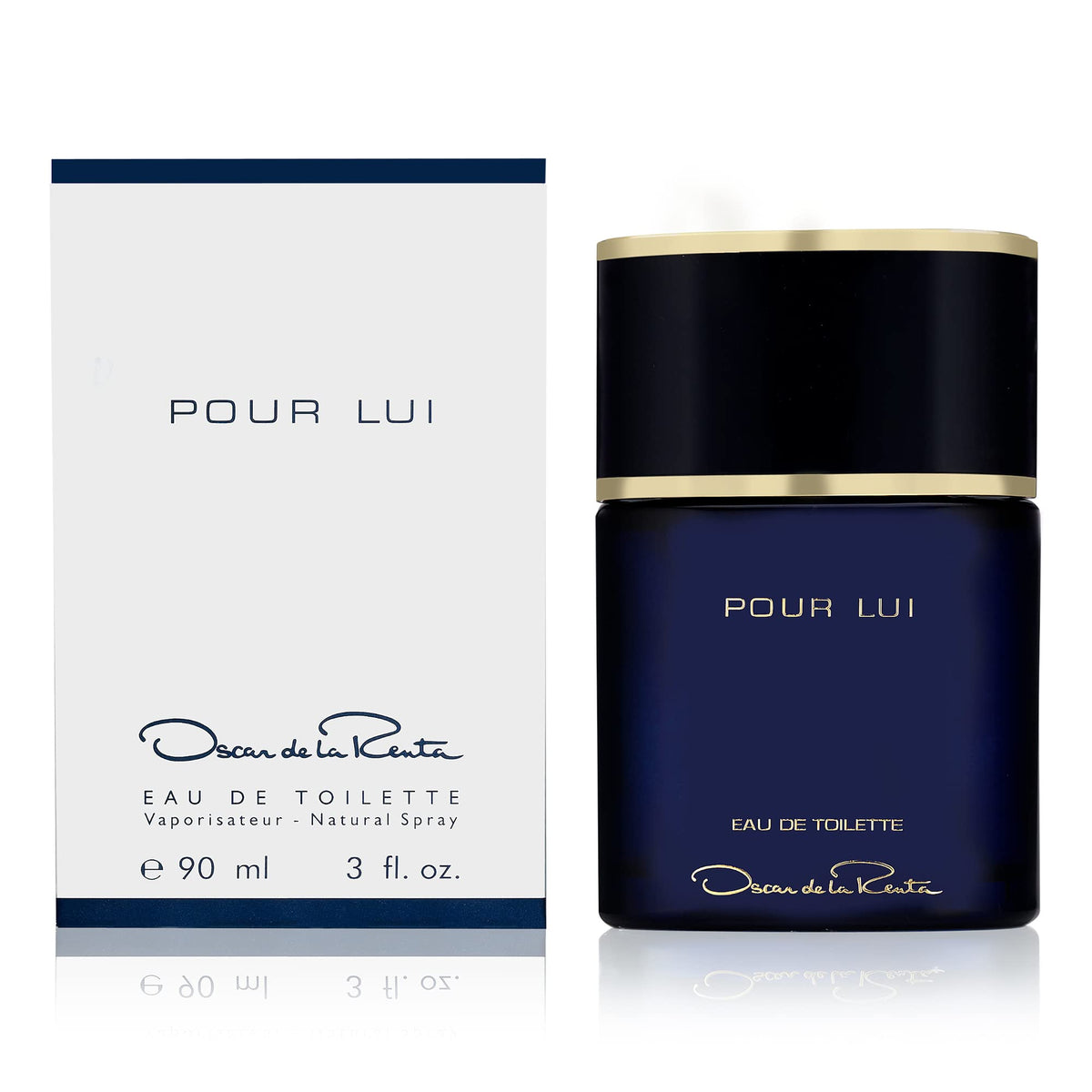Oscar de la Renta Pour Lui bottle front view, premium design ideal for confident, everyday wear.