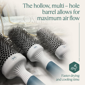 Osensia ionic mineral bristles for shine and heat resilience