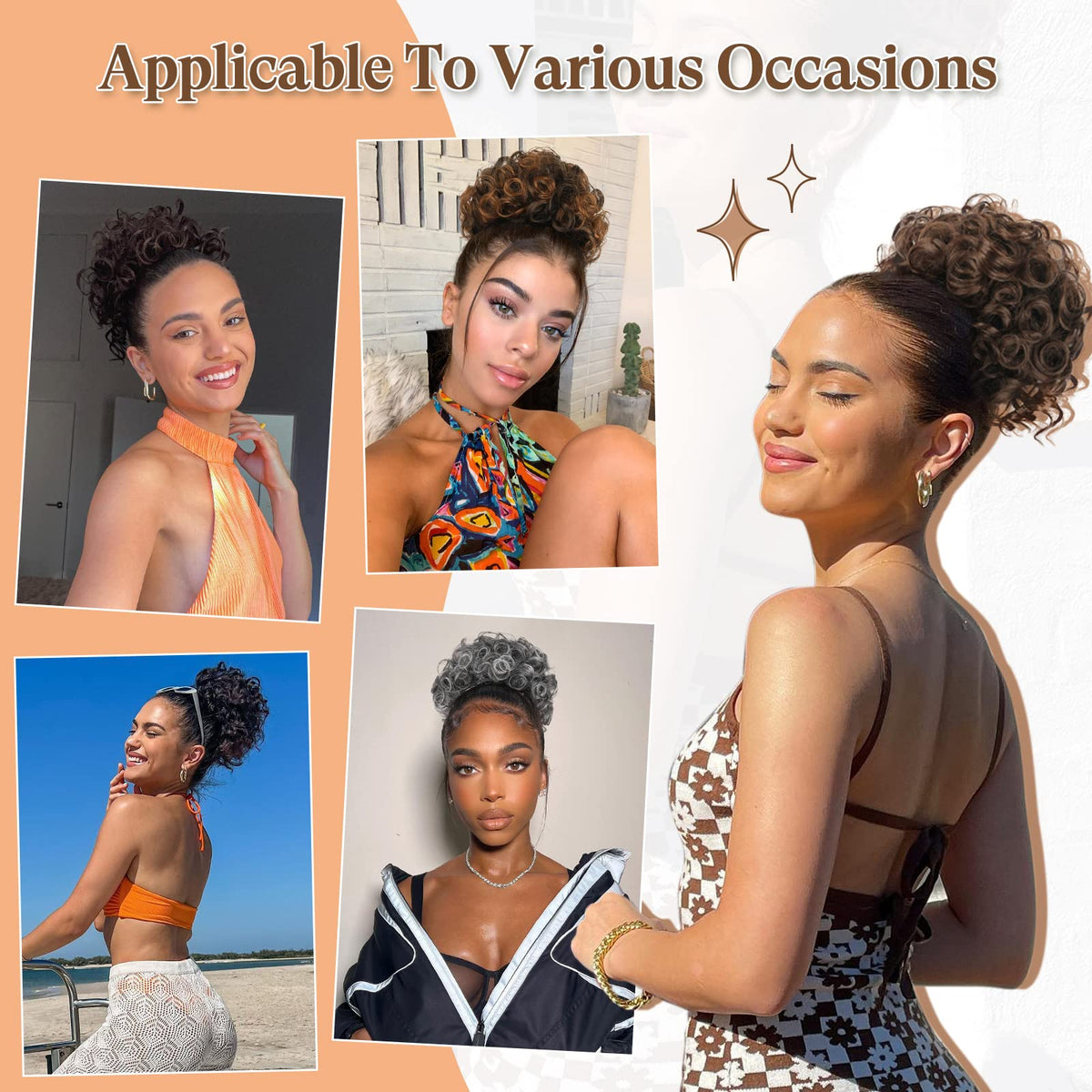 Oseti women's clip-in hairpiece in salt and pepper adds instant length.