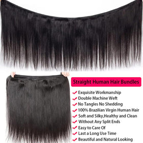 Oshiney soft silky straight bundles closeup highlighting natural shine.