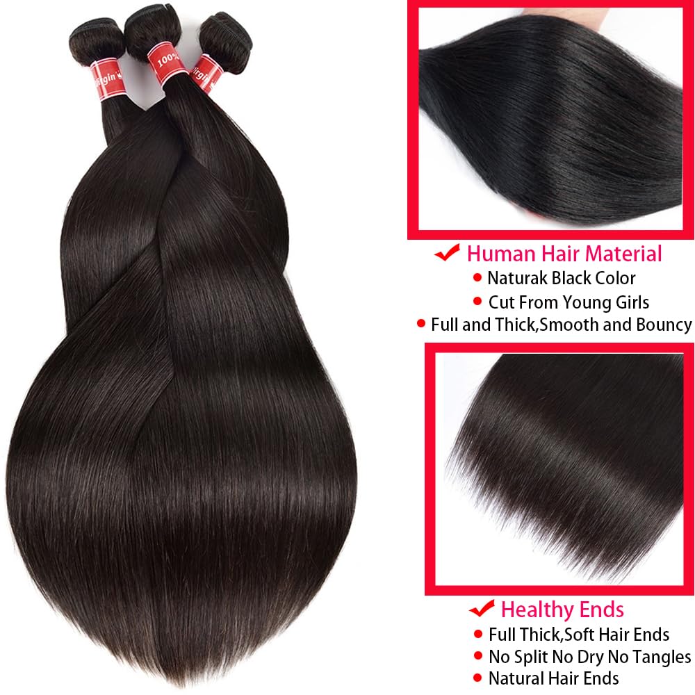 Oshiney three-bundle straight weave delivers a full, easy-to-style look.
