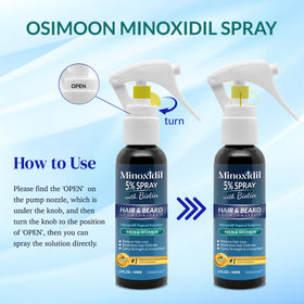 OSIMOON Minoxidil 5% ingredients biotin castor oil hydrolyzed collagen