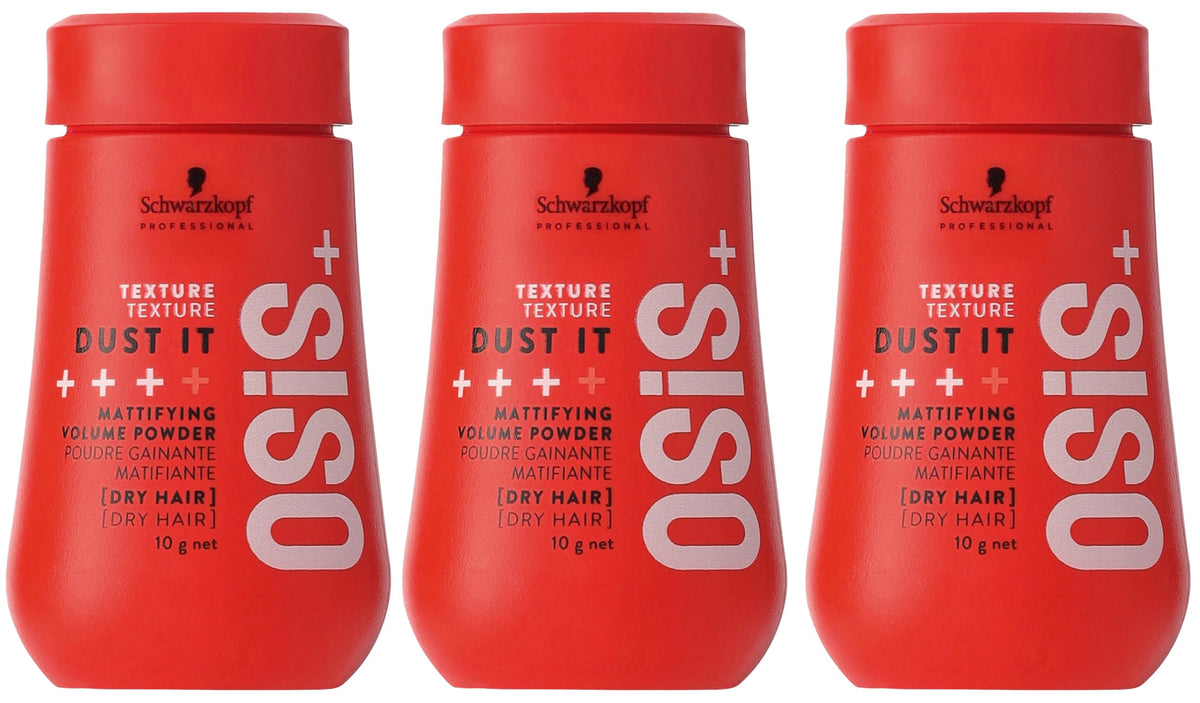 OSiS+ Dust It matte powder adds lift and texture at the roots.
