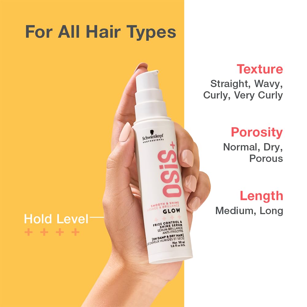 OSiS+ Glow shown in humid weather for frizz control