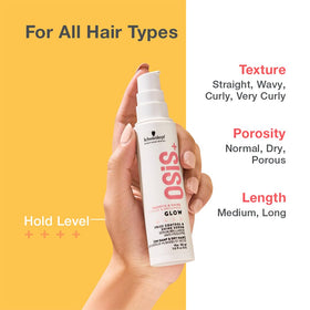 OSiS+ Glow shown in humid weather for frizz control