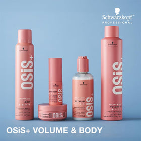 OSiS+ Volume Up feather-light lift on hair demonstrates weightless volume