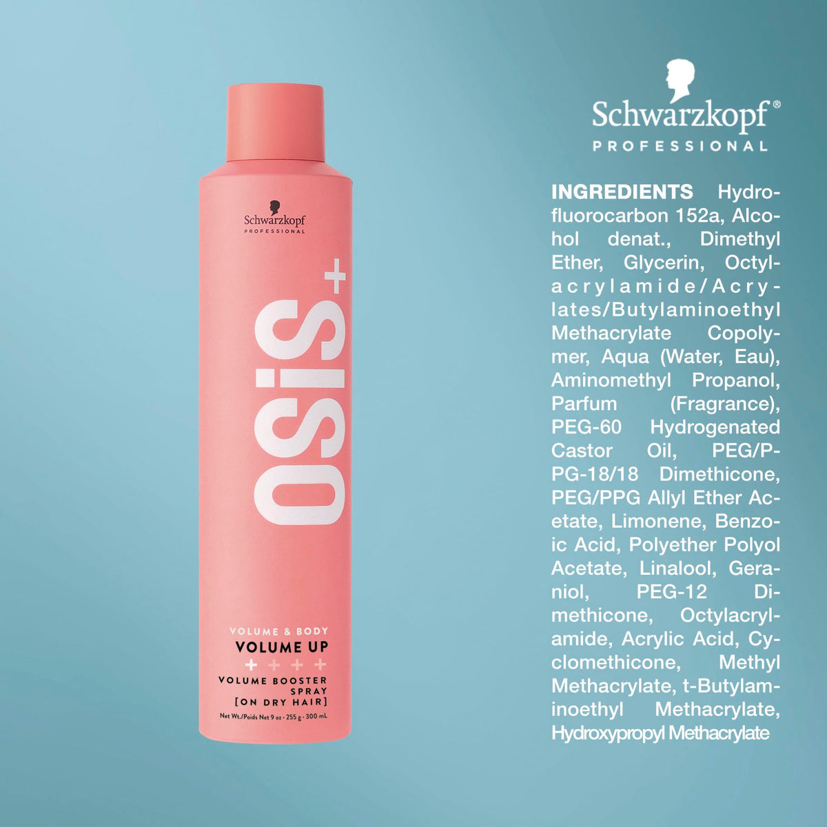 OSiS+ Volume Up root lift close-up shows added volume at the roots