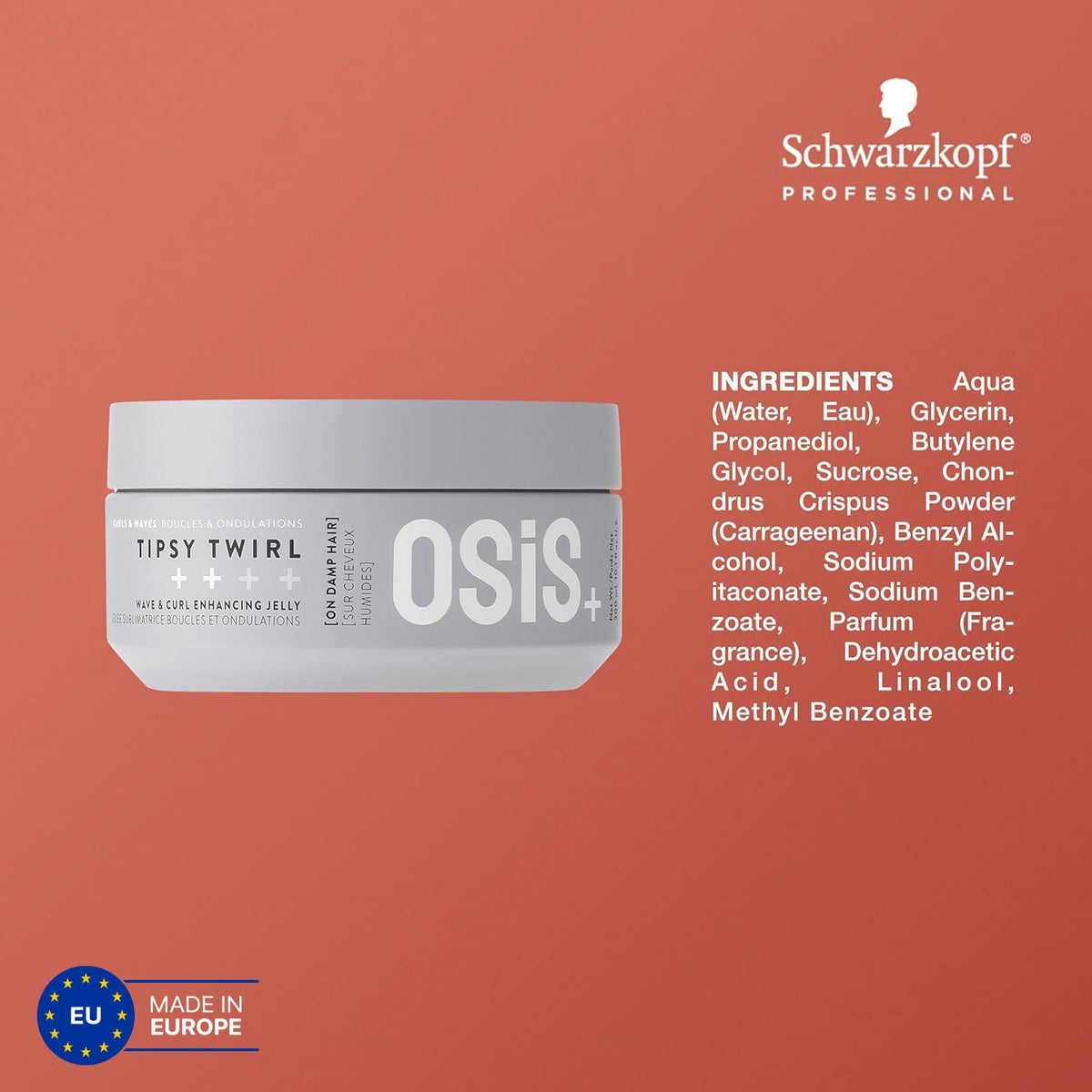OSiS+ Tipsy Twirl air-dry-styled-curls delivers lightweight volume.