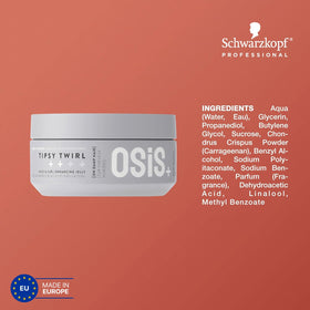 OSiS+ Tipsy Twirl air-dry-styled-curls delivers lightweight volume.