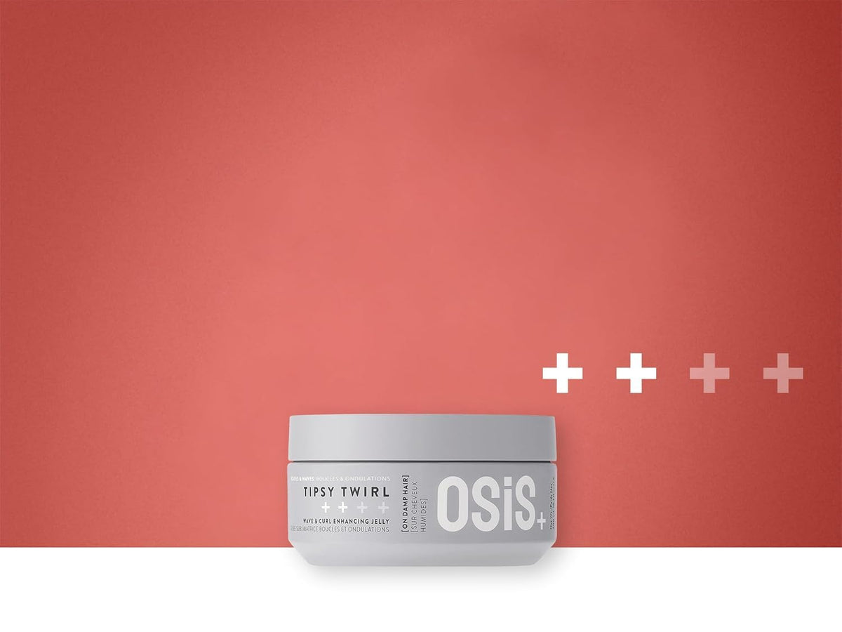 OSiS+ Tipsy Twirl diffused-curls-soft-volume highlights bouncy definition.