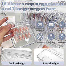Oskrieel acrylic storage box with clear view to protect and display items.