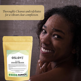 Oslove Organics biodegradable beads derived from pure jojoba oil
