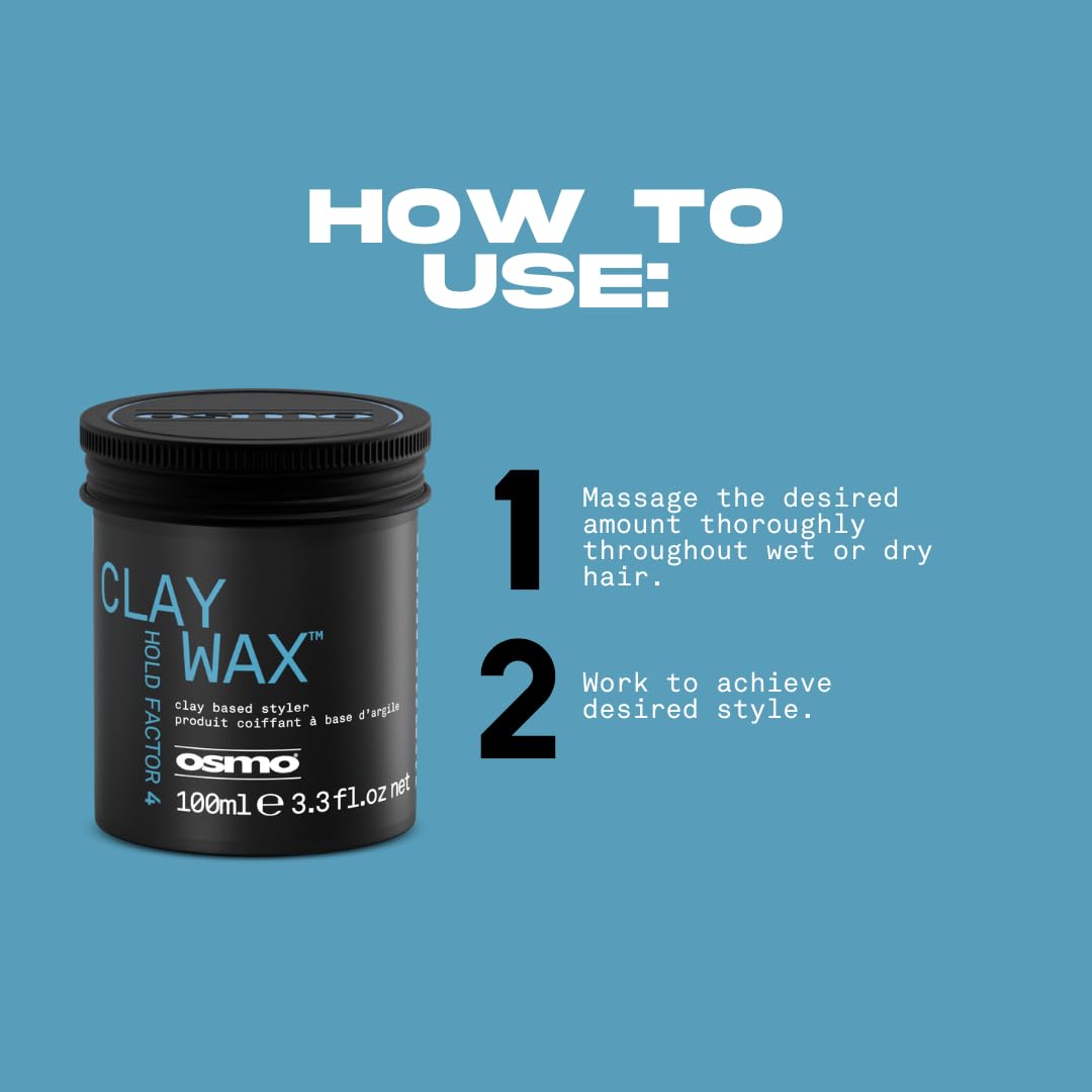 Application scene demonstrates reworkable styling with Osmo clay wax.