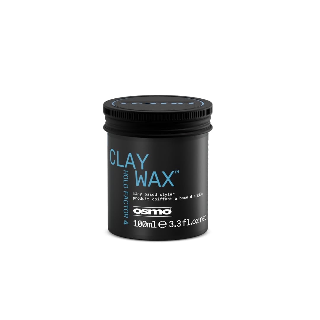 Osmo Firm Hold Clay Wax pack shot reveals matte finish and strong hold.