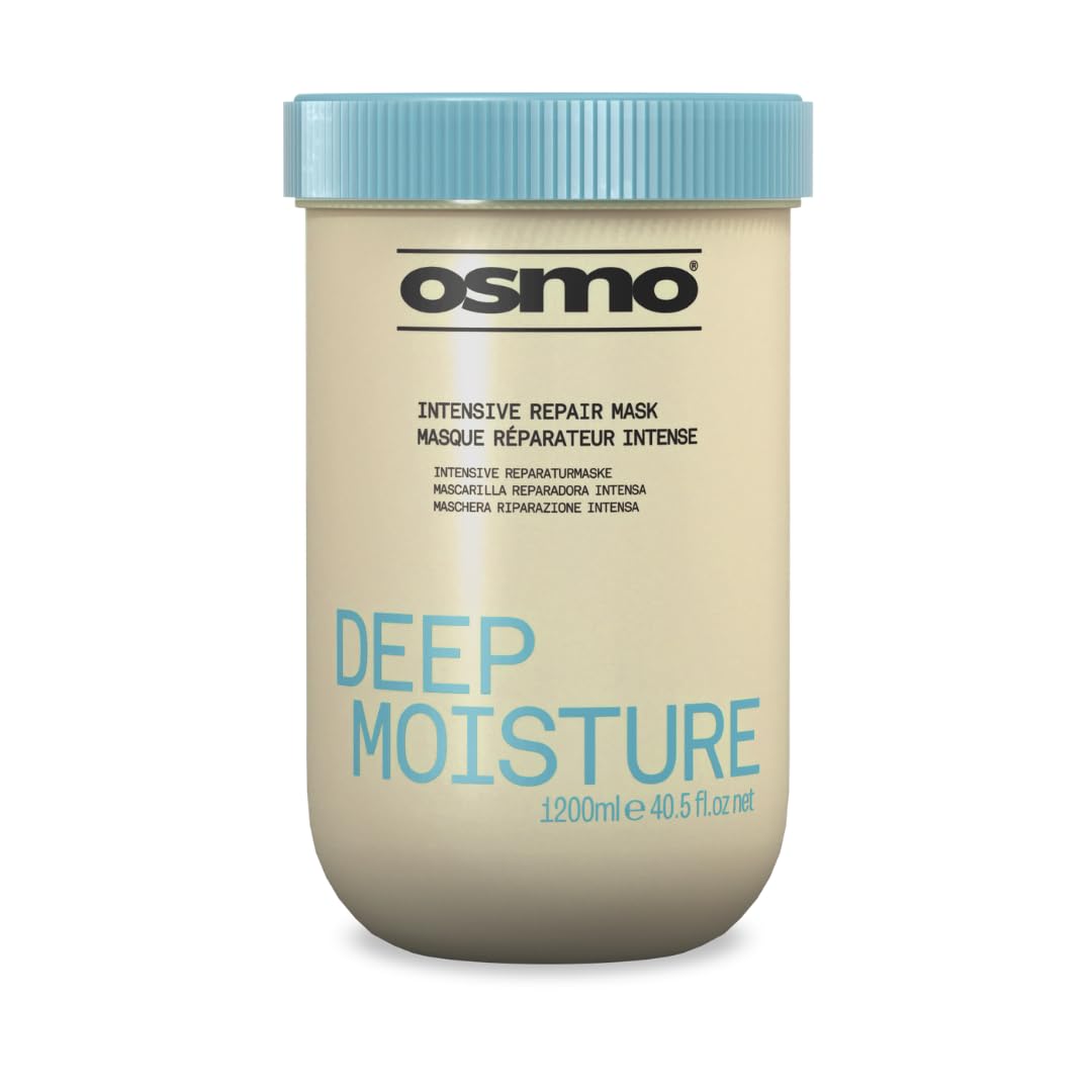 Osmo Intensive Deep Repair Mask bottle close-up highlighting rich hydration.