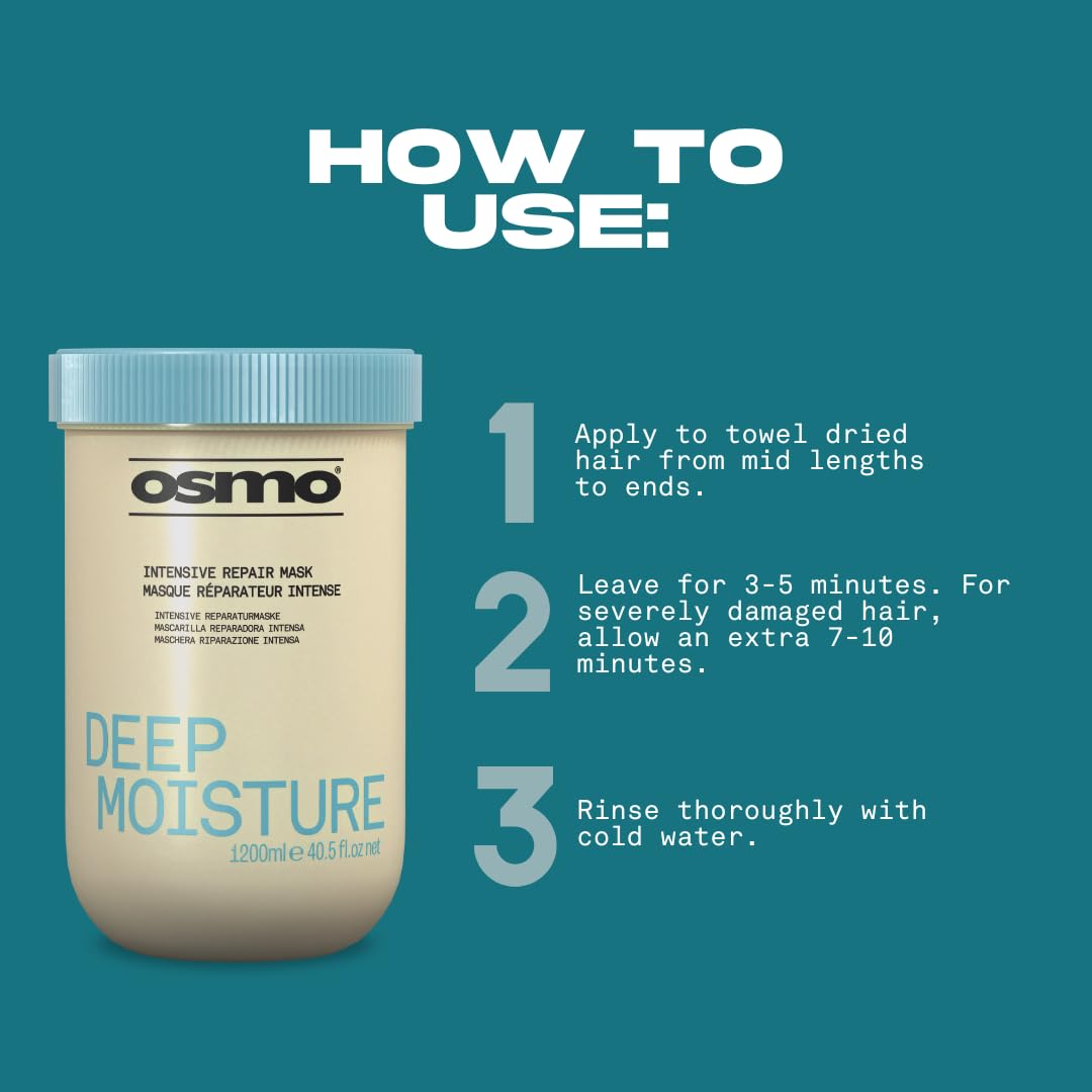 Osmo Intensive Deep Repair Mask containing jojoba extract for frizz control.