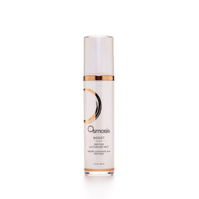 OSMOSIS Boost peptide facial mist bottle delivering instant hydration and refreshing feel.