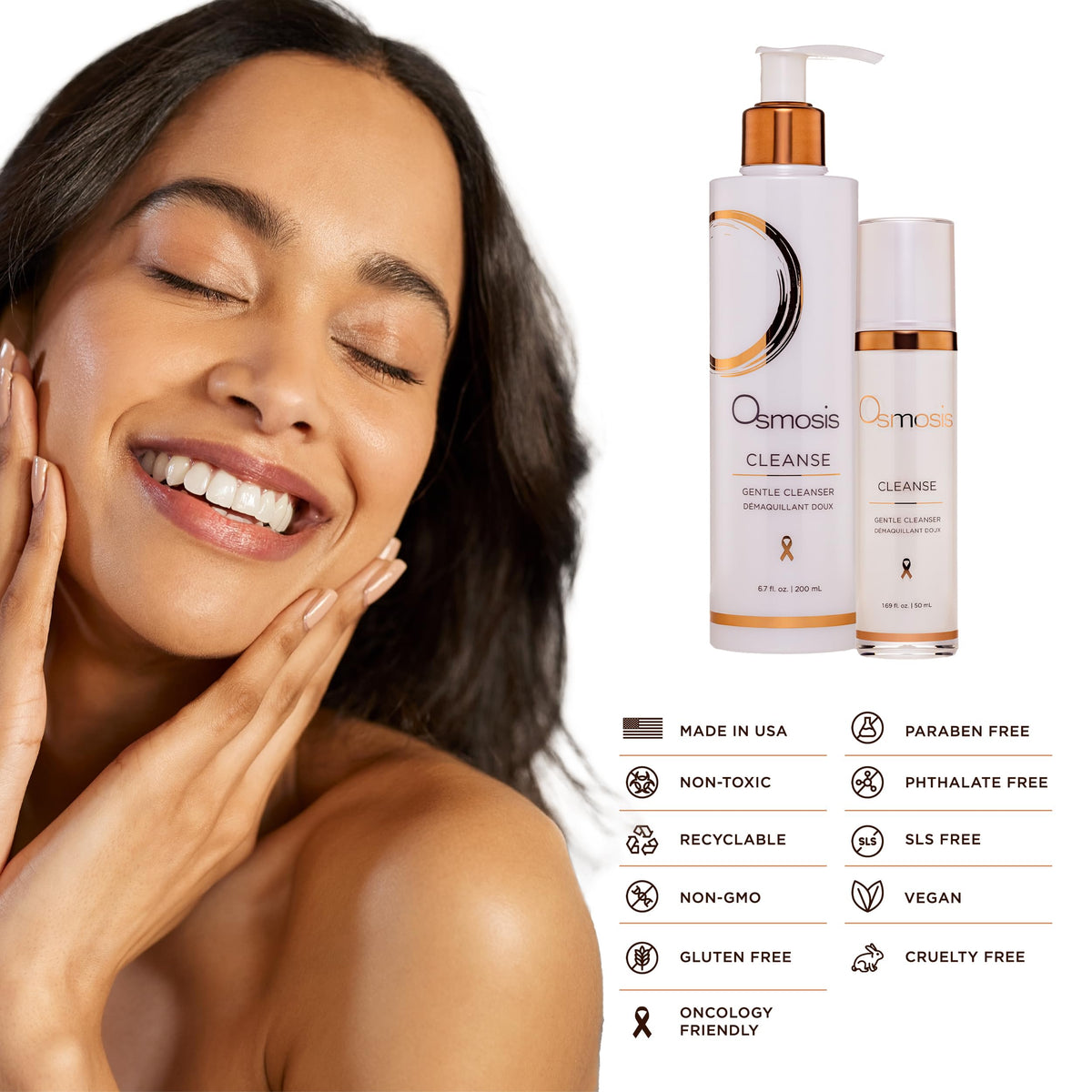 Dispenser pump of OSMOSIS Cleanse bottle for easy use